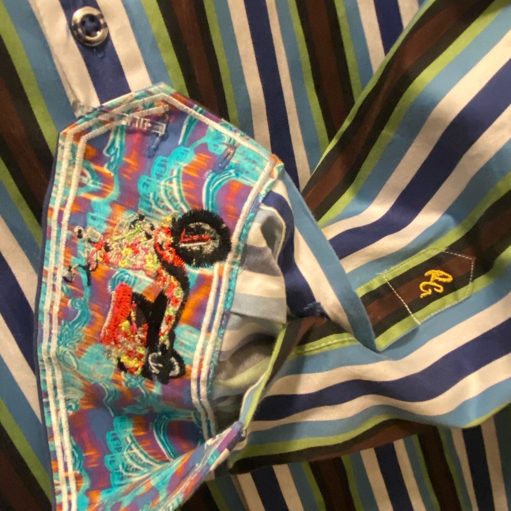 Robert Graham Size Large Button Down Multicolored… - image 2